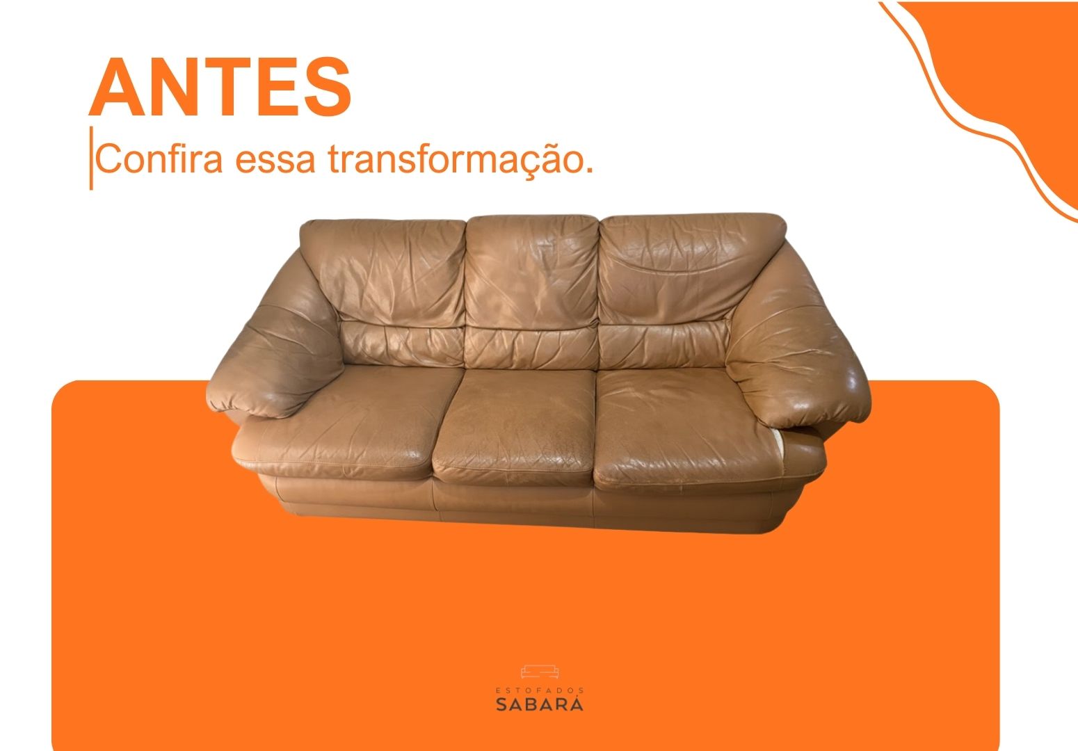 Reforma sofá em couro legítimo 50996