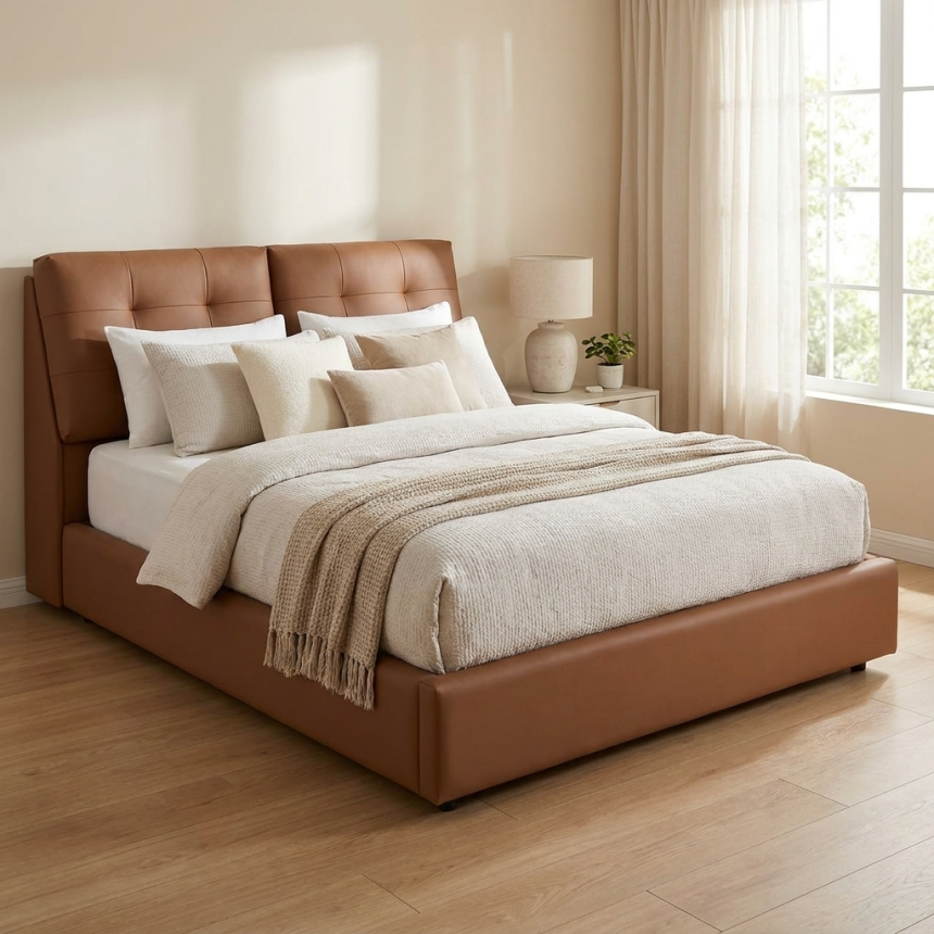 Cama e cabeceira sob medida